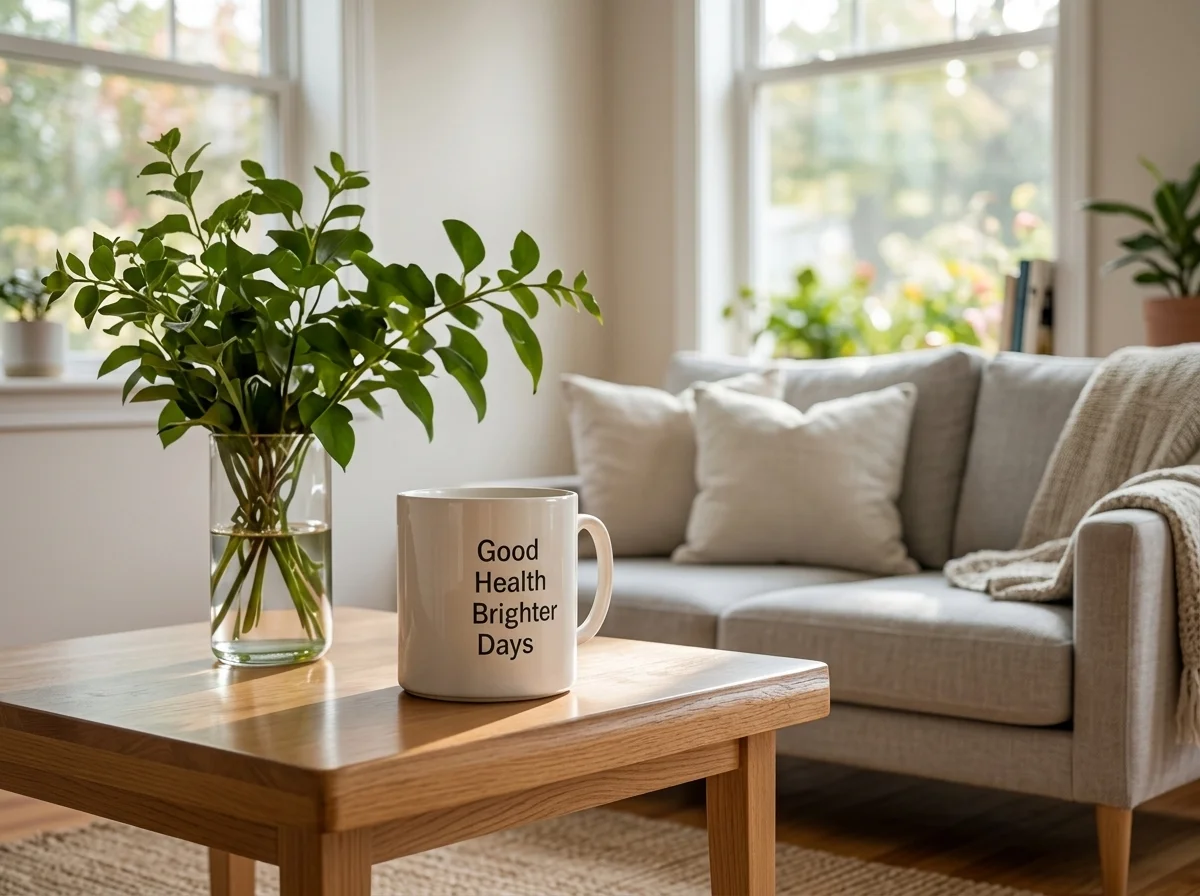 A peaceful home setting representing health and wellbeing
